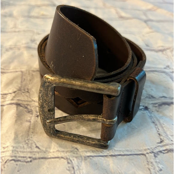 HIPWEAR CANADA BROWN LEATHER CUTOUTS BELT (16501) GENUINE LEATHER WOMENS BELT L - Picture 3 of 14